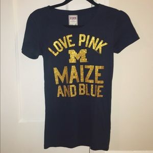 PINK University of Michigan Tee
