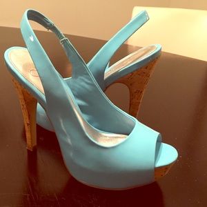 Jessica Simpson peep toe heels. Worn 2x  like new.