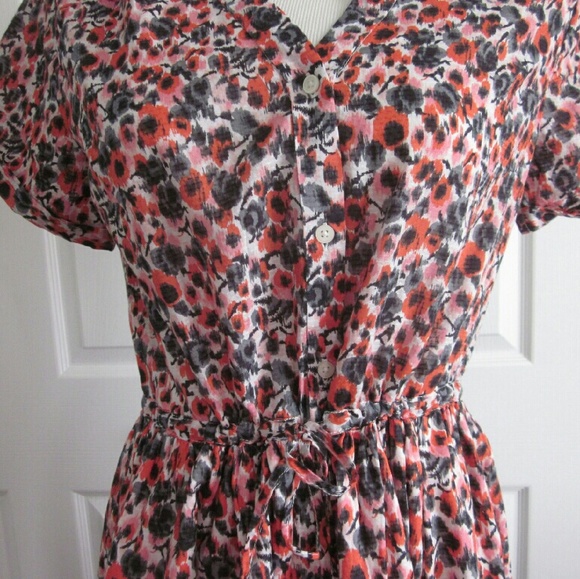 GAP Floral Fit & Flare Shirt Dress NWT 6 - Picture 3 of 4