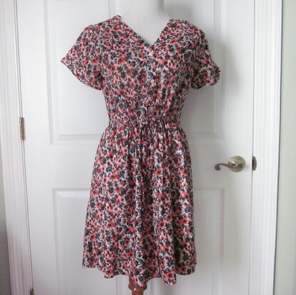 GAP Floral Fit & Flare Shirt Dress NWT 6 - Picture 4 of 4