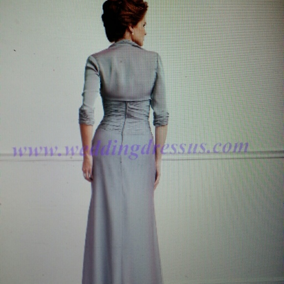 Silver Evening Dress - Picture 2 of 3