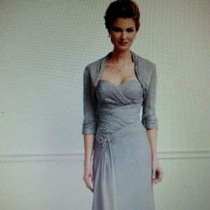 Silver Evening Dress
