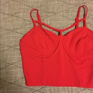 Red sexy crop top