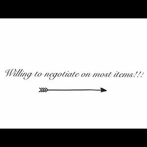 Willing to Negotiate!