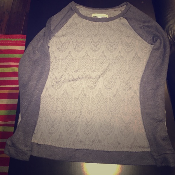 Long sleeve lace sweater