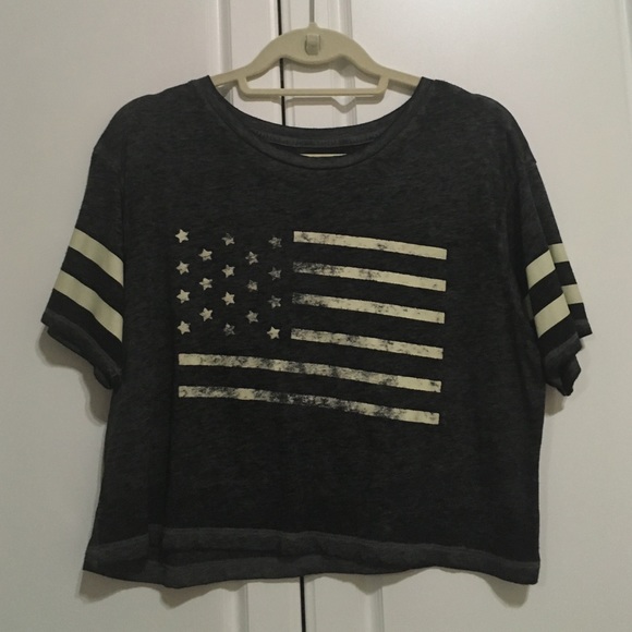 American flag crop top