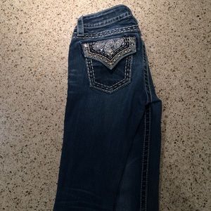 MissMe Mid-Rise Boot Cut Jeans