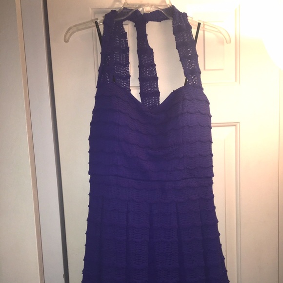 Purple/blue Guess halter dress