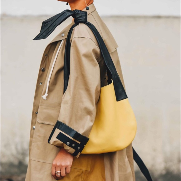 Black leather hobo bag designer celebrity