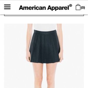 American Apparel Black Tennis Skirt in size S