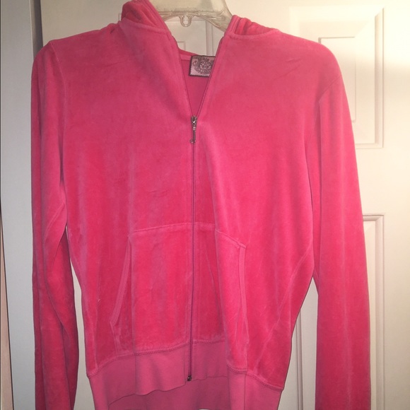 Hot pink Juicy Couture velour zip up