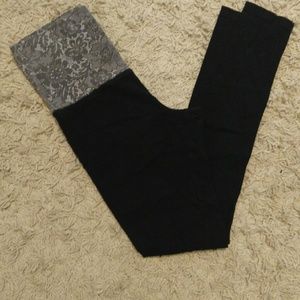 Gray and black yogas