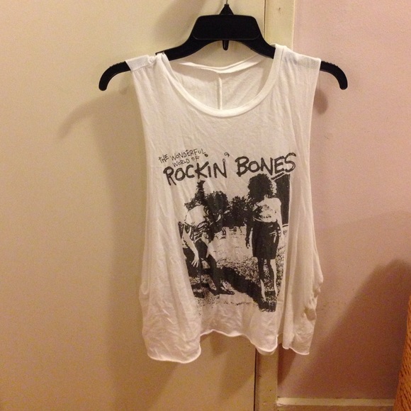 Brandy Melville Rockin Bones Graphic Tee - Picture 3 of 3