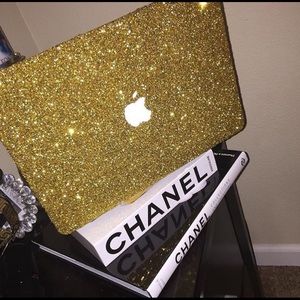Mac Book Air 13 Inch Gold Glitter Case