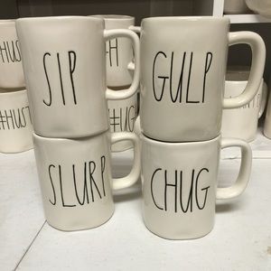 Set of 4 Rae Dunn mugs