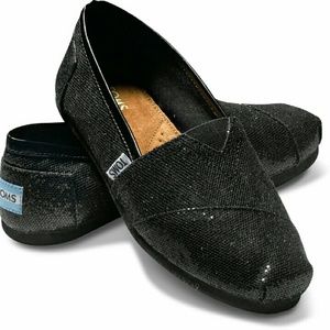 New black sparkle TOMS