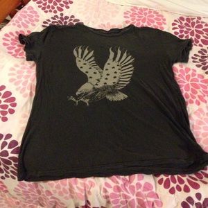 Brandy Melville Black Eagle Relaxed Tee
