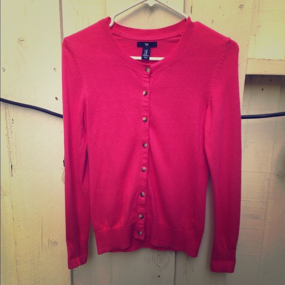 Gap bright salmon cardigan size XS.