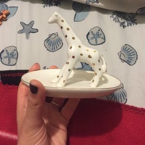 RARE White & Gold Giraffe Stand