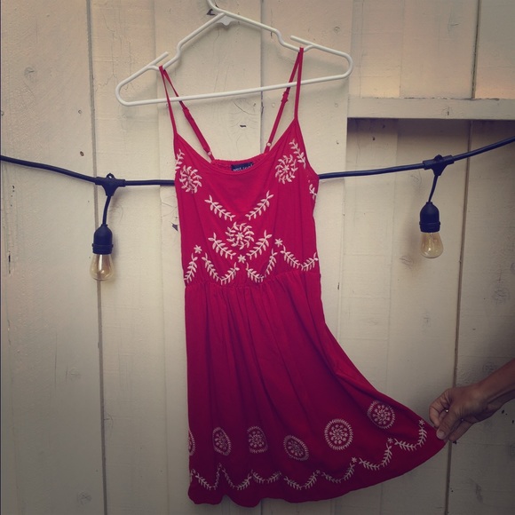 Red wet seal spring dress Small