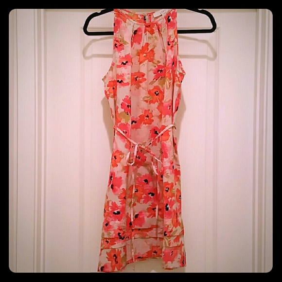 LOFT floral print wrap dress