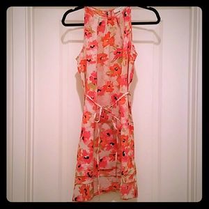 LOFT floral print wrap dress