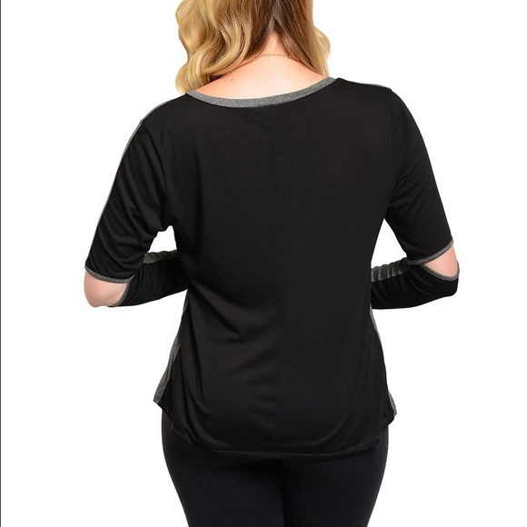 Last One ‼️ Gray Black Contrast Basics Shirt - Picture 2 of 3