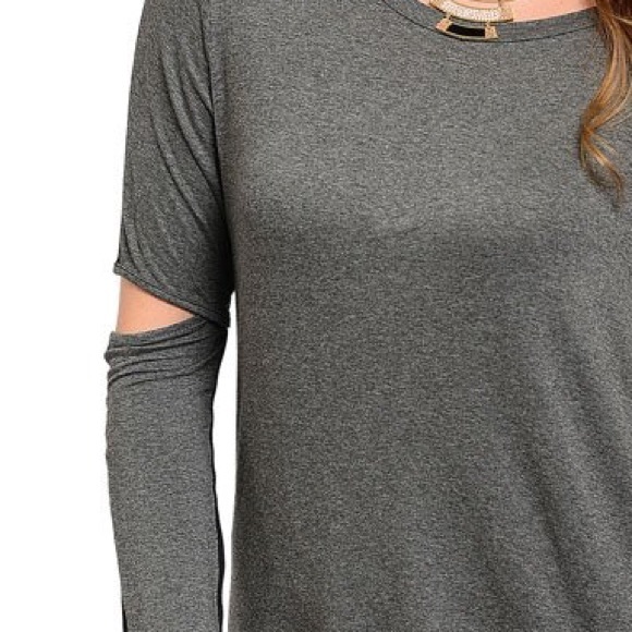 Last One ‼️ Gray Black Contrast Basics Shirt - Picture 3 of 3