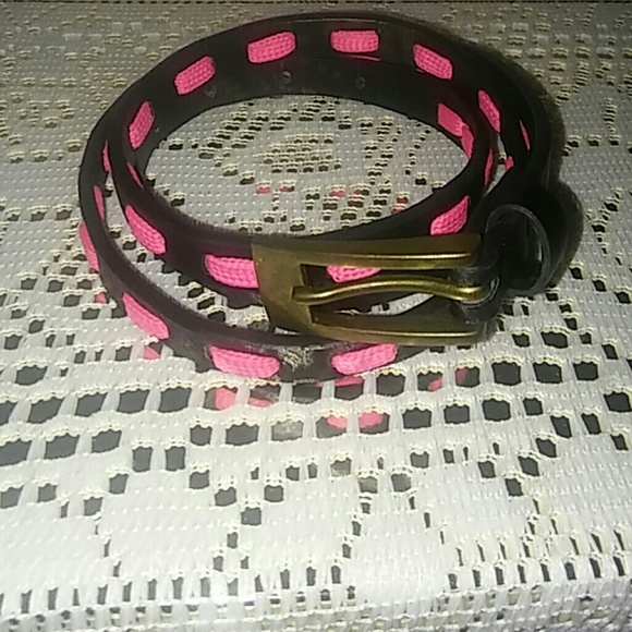 Black and Pink Thin Belt