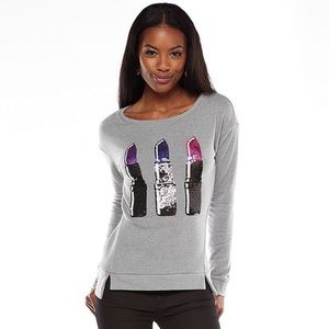 Juicy Couture Sequin Lipstick Sweatshirt