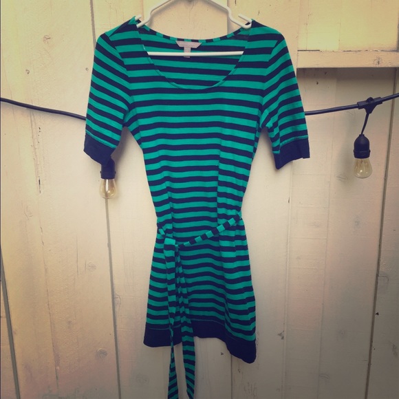 3/4 sleeve striped summer dress XS petite