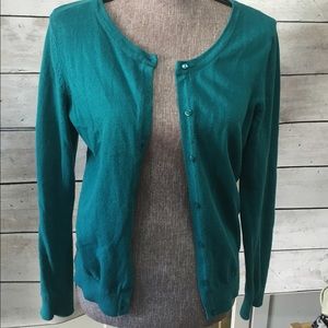 Teal cardigan with buttons