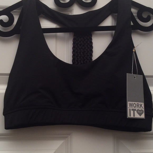 Brand new sports bra with braided back detail