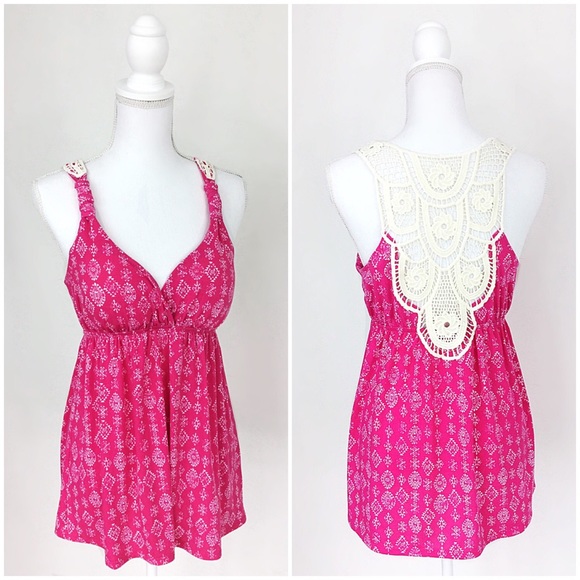 Gorgeous Crochet Back Bra Top Tunic