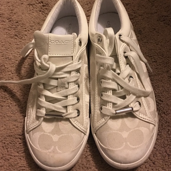 White coach shoes