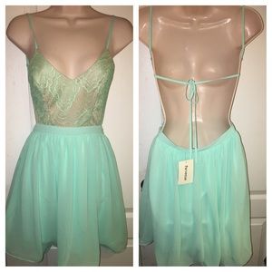 Cut out backless dress