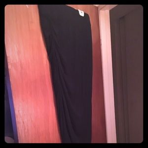 Black Skirt w/ gathered side slit