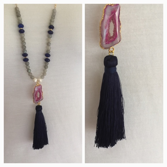 SALE! Druzy, Gemstone & Tassel Necklaces! ⭐️ - Picture 5 of 6