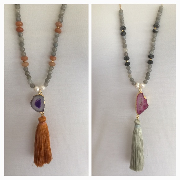 SALE! Druzy, Gemstone & Tassel Necklaces! ⭐️ - Picture 6 of 6