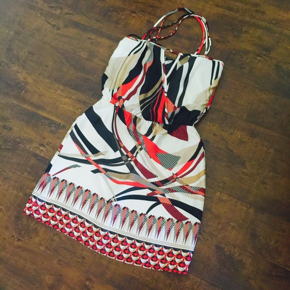 *UNIQUE GEOMETRIC COLOR GLAM DRESS* - Picture 2 of 4