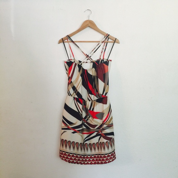 *UNIQUE GEOMETRIC COLOR GLAM DRESS* - Picture 3 of 4