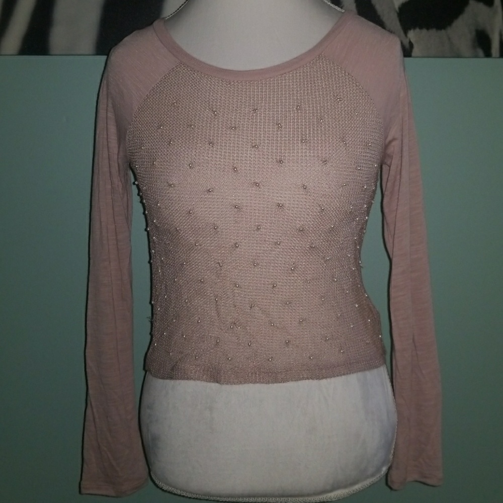 American Eagle Pink Pearl Crop Top