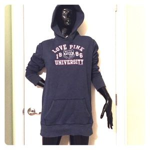 Victoria's Secret PINK Navy Blue/Pink Sweatshirt