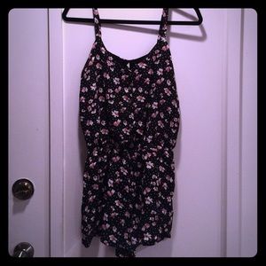 Flower shorts romper-Urban Outfitters