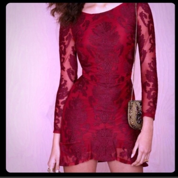 Backless Red For Love & Lemons Dress