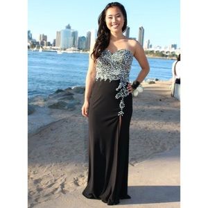 Sexy black prom dress