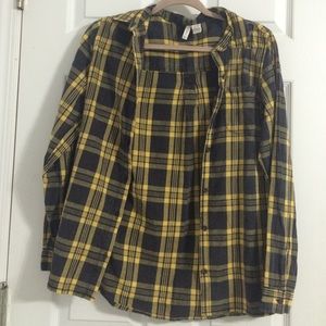 Yellow black flannel