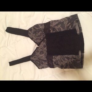Free people black and grey tank top