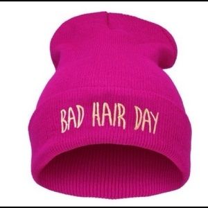 Neon Pink Bad Hair Day Beanie Neon Pink Bad Hair Day Beanie