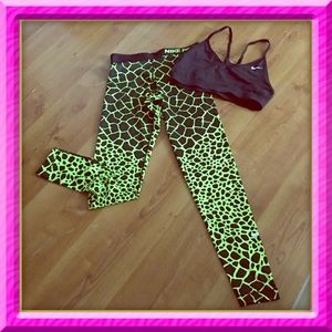 Pro Nike leggings Neon/green/Black ❤️